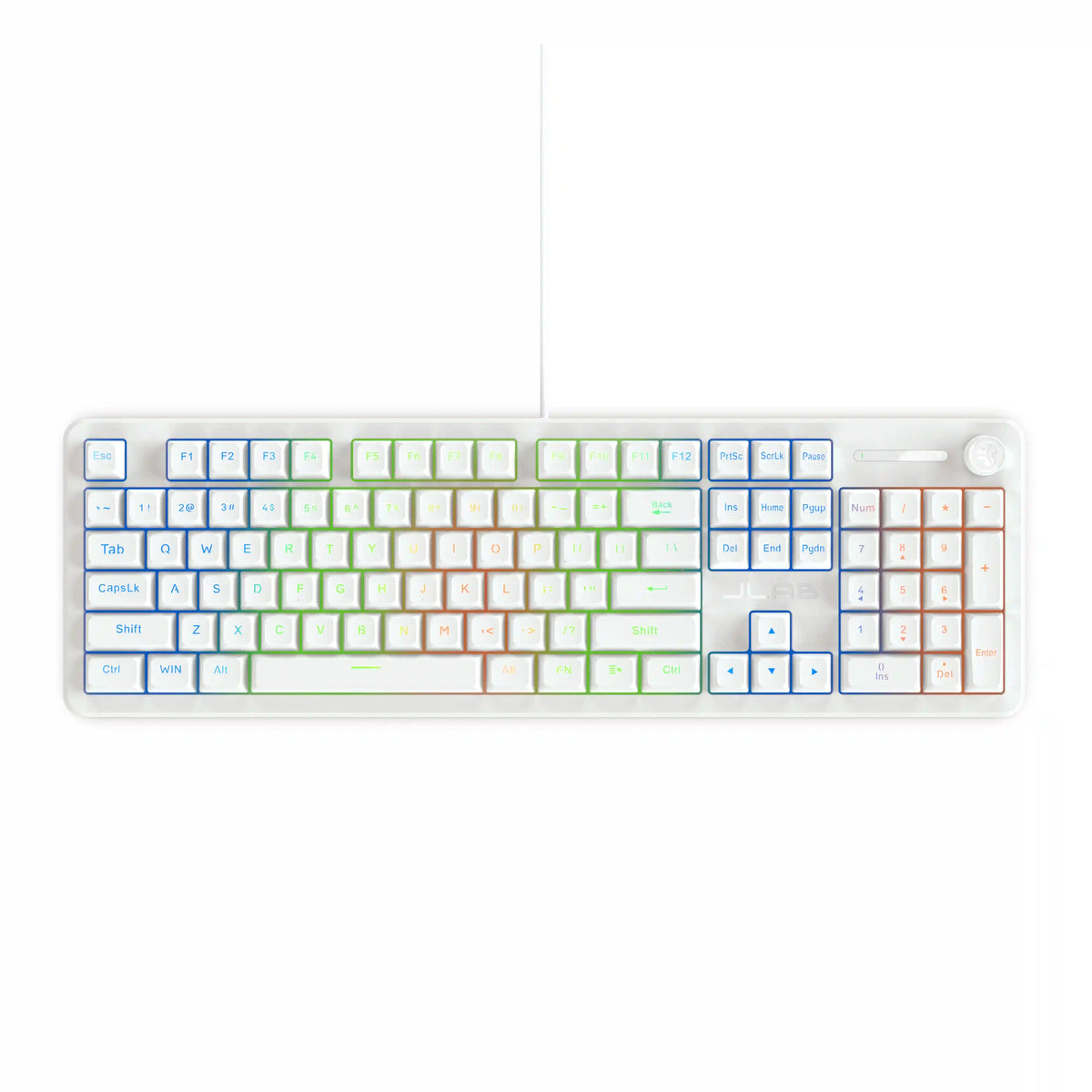 Nightfall Full-Size Wired Gaming Keyboard White